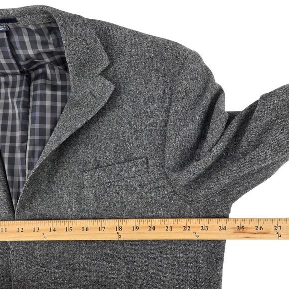 JOS A BANK 1905 Collection Mens 46R Gray Wool Blazer Sport Coat Tailored Fit - Picture 9 of 12
